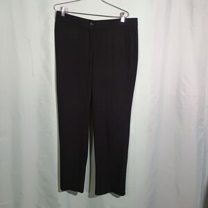 Women’s Black Straight Leg Dress Pants – Classic Mid Rise Work Trousers